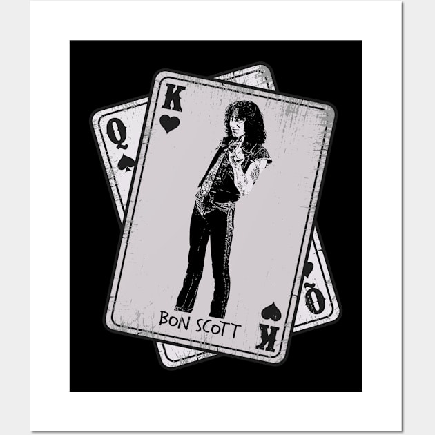 Retro Bon Scott Card Style Wall Art by Slepet Anis